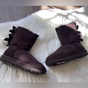 Ugg Bailey suede bow boots